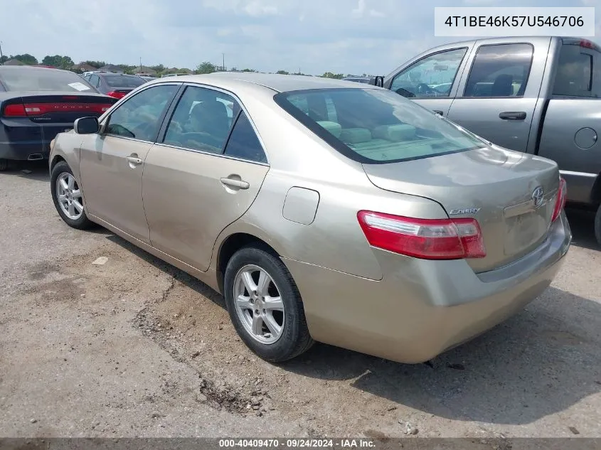 2007 Toyota Camry Le VIN: 4T1BE46K57U546706 Lot: 40409470