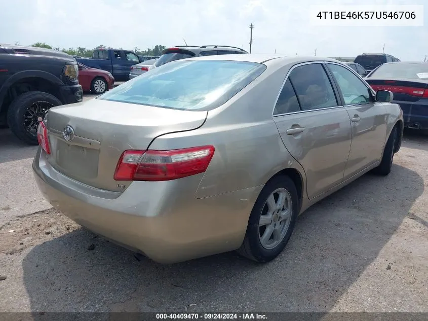 2007 Toyota Camry Le VIN: 4T1BE46K57U546706 Lot: 40409470