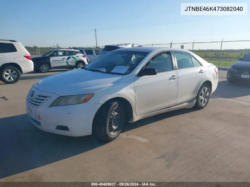 2007 Toyota Camry Ce/Le/Xle/Se VIN: JTNBE46K473082040 Lot: 40409837