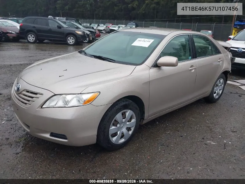 2007 Toyota Camry Ce VIN: 4T1BE46K57U107456 Lot: 40410831