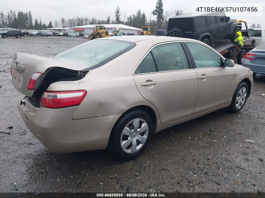 2007 Toyota Camry Ce VIN: 4T1BE46K57U107456 Lot: 40410831