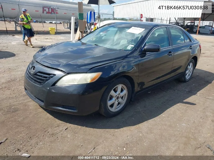 4T1BK46K57U030838 2007 Toyota Camry Le V6