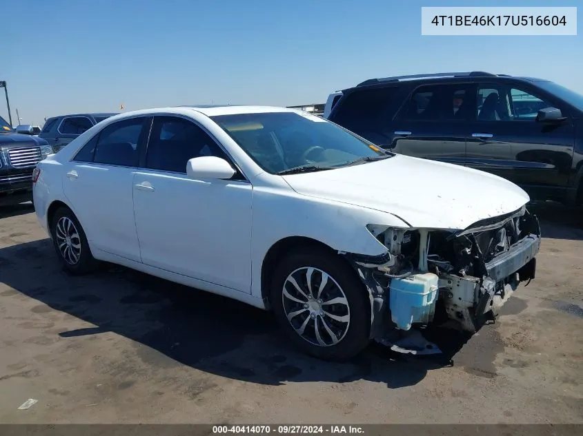 2007 Toyota Camry Le VIN: 4T1BE46K17U516604 Lot: 40414070