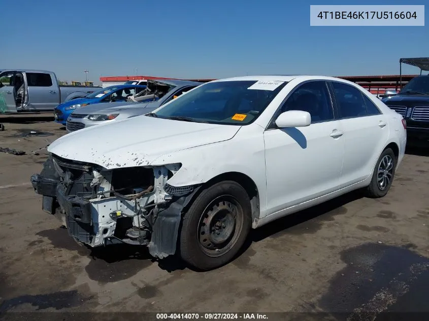 2007 Toyota Camry Le VIN: 4T1BE46K17U516604 Lot: 40414070