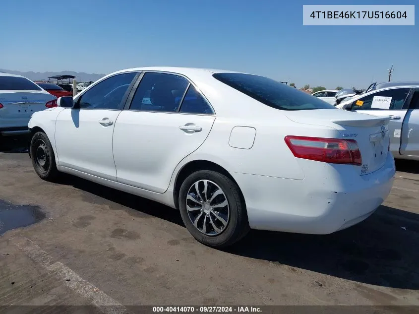 2007 Toyota Camry Le VIN: 4T1BE46K17U516604 Lot: 40414070