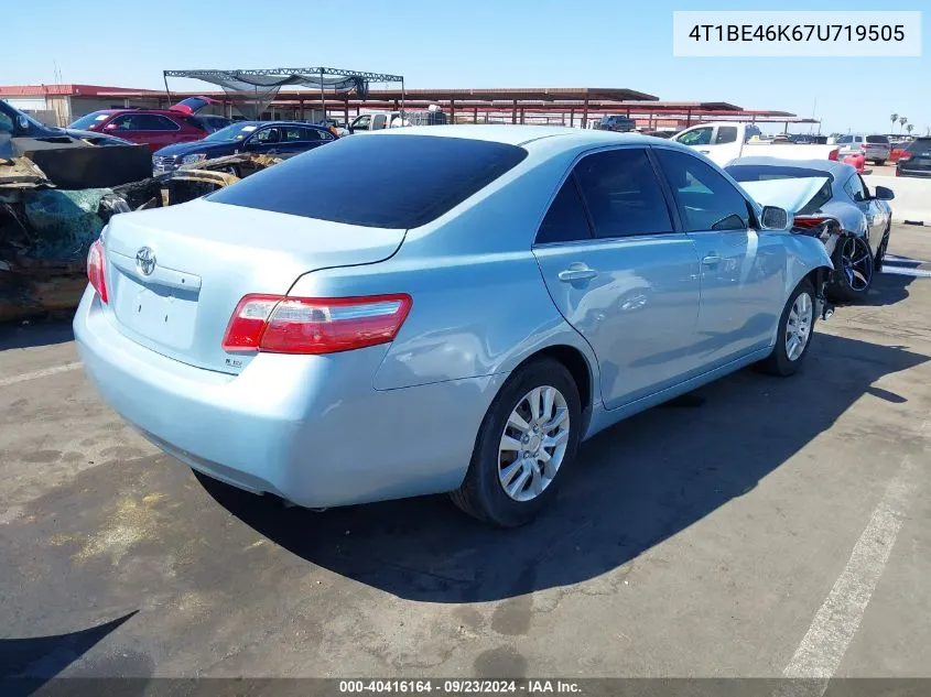 2007 Toyota Camry Le VIN: 4T1BE46K67U719505 Lot: 40416164