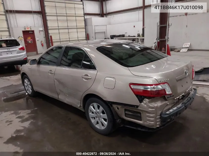 4T1BB46K17U010098 2007 Toyota Camry Hybrid