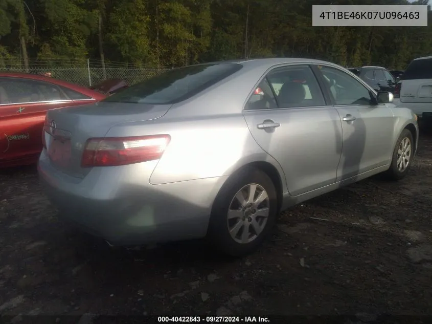 2007 Toyota Camry Xle VIN: 4T1BE46K07U096463 Lot: 40422843