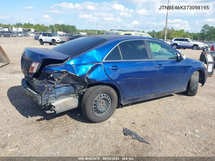 2007 Toyota Camry Le VIN: JTNBE46K373098195 Lot: 40423076