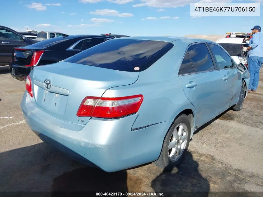 2007 Toyota Camry Le VIN: 4T1BE46K77U706150 Lot: 40423179