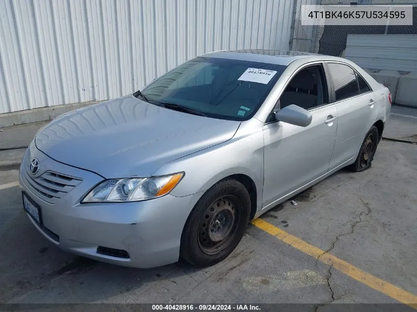 2007 Toyota Camry Le/Xle/Se VIN: 4T1BK46K57U534595 Lot: 40428916