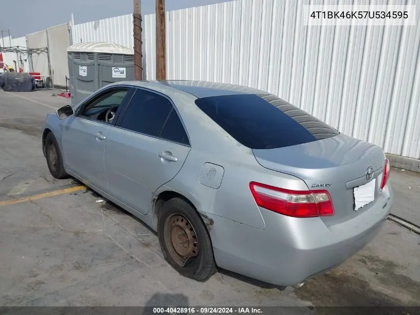 2007 Toyota Camry Le/Xle/Se VIN: 4T1BK46K57U534595 Lot: 40428916