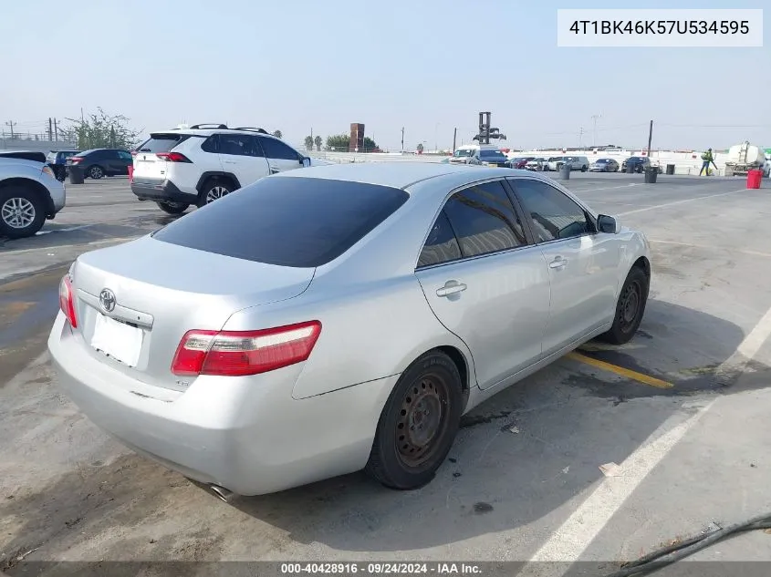 2007 Toyota Camry Le/Xle/Se VIN: 4T1BK46K57U534595 Lot: 40428916