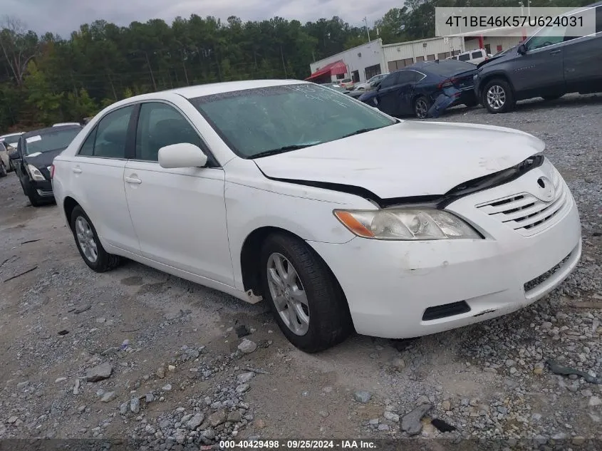 4T1BE46K57U624031 2007 Toyota Camry Le