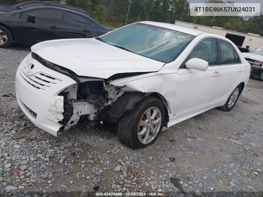 2007 Toyota Camry Le VIN: 4T1BE46K57U624031 Lot: 40429498