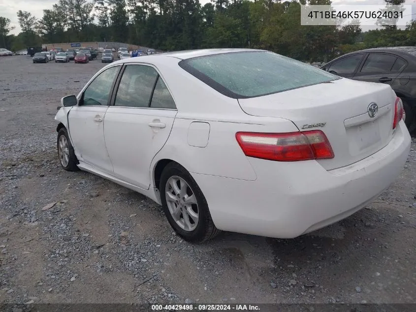 2007 Toyota Camry Le VIN: 4T1BE46K57U624031 Lot: 40429498