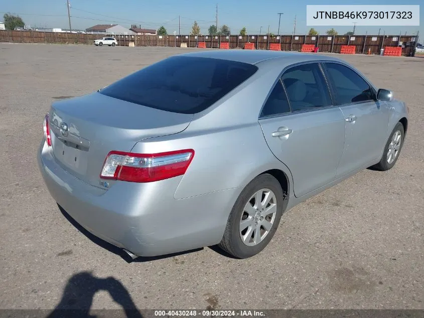 2007 Toyota Camry Hybrid VIN: JTNBB46K973017323 Lot: 40430248