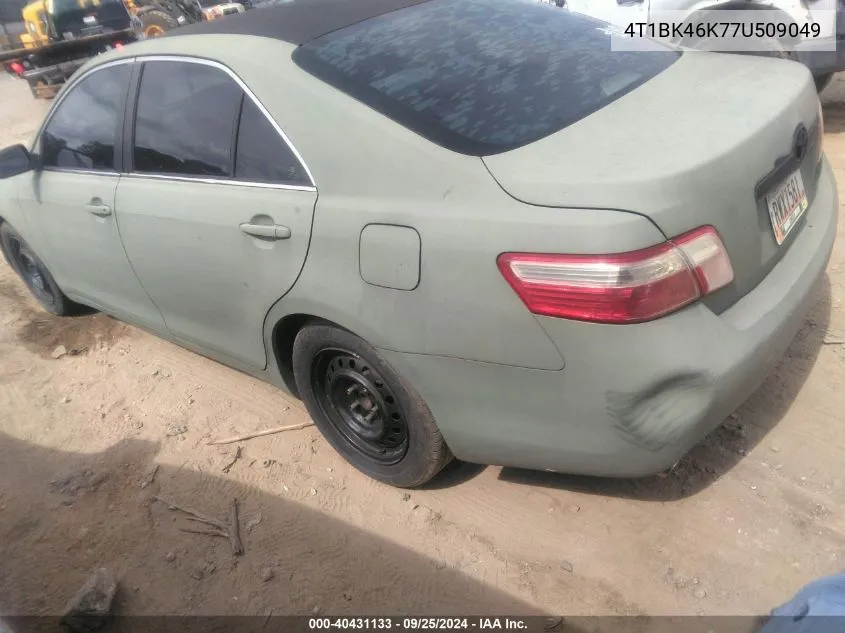 4T1BK46K77U509049 2007 Toyota Camry Le V6