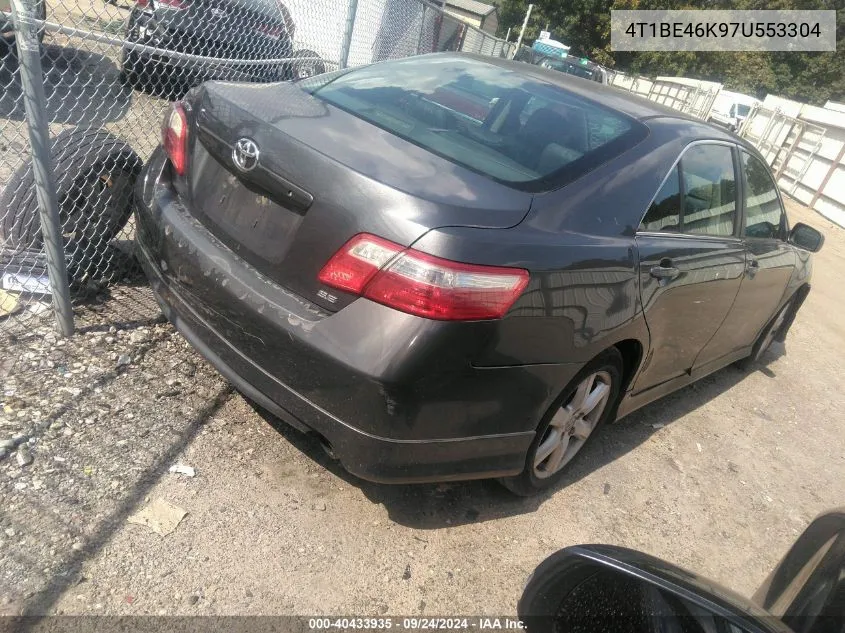 2007 Toyota Camry Se VIN: 4T1BE46K97U553304 Lot: 40433935