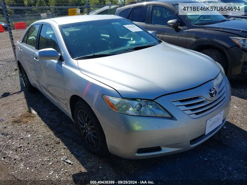 2007 Toyota Camry Ce VIN: 4T1BE46K57U654694 Lot: 40438389