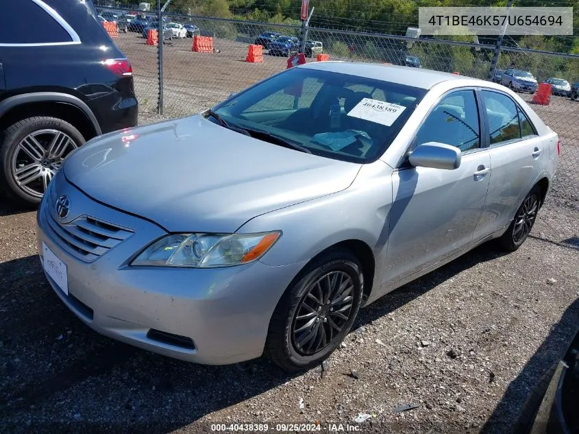 2007 Toyota Camry Ce VIN: 4T1BE46K57U654694 Lot: 40438389