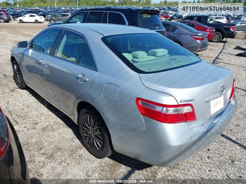 2007 Toyota Camry Ce VIN: 4T1BE46K57U654694 Lot: 40438389