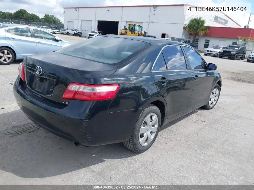 2007 Toyota Camry Le VIN: 4T1BE46K57U146404 Lot: 40439832