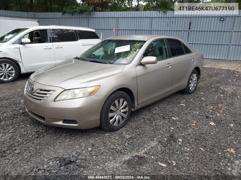 2007 Toyota Camry Le VIN: 4T1BE46K47U677190 Lot: 40443072