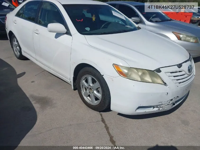 4T1BK46K27U528737 2007 Toyota Camry Le V6