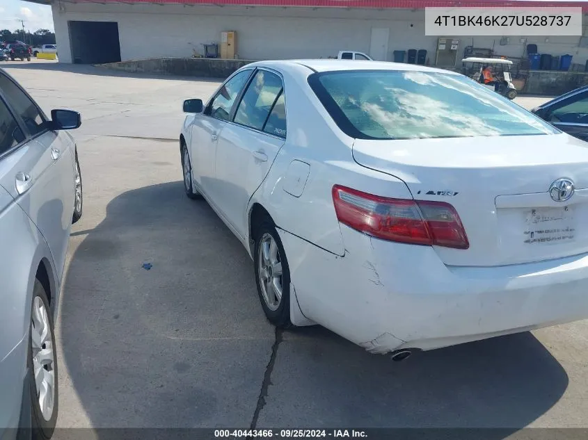 4T1BK46K27U528737 2007 Toyota Camry Le V6