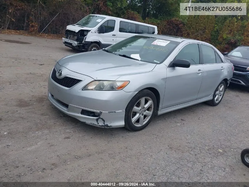 2007 Toyota Camry Se VIN: 4T1BE46K27U055686 Lot: 40444012