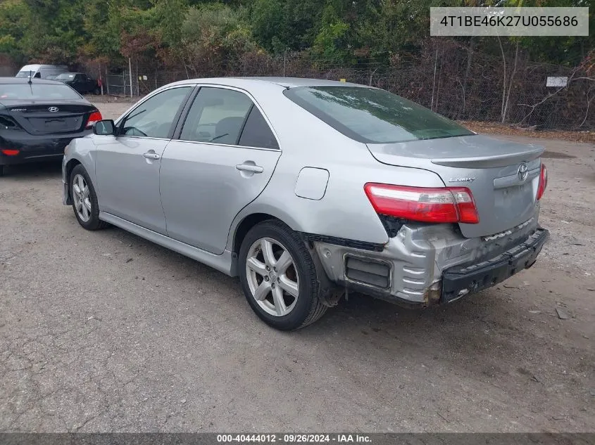 4T1BE46K27U055686 2007 Toyota Camry Se