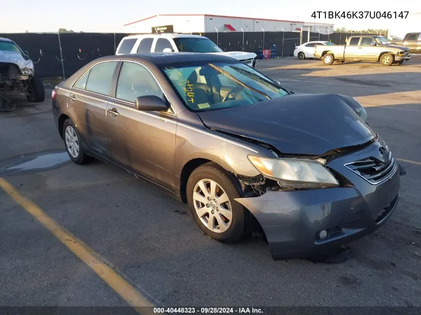 2007 Toyota Camry Xle V6 VIN: 4T1BK46K37U046147 Lot: 40448323