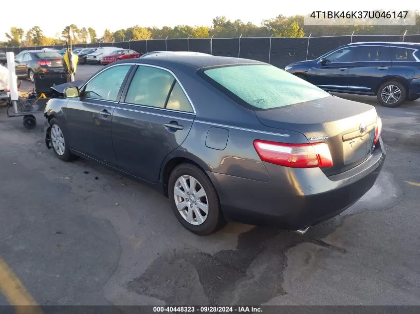 2007 Toyota Camry Xle V6 VIN: 4T1BK46K37U046147 Lot: 40448323