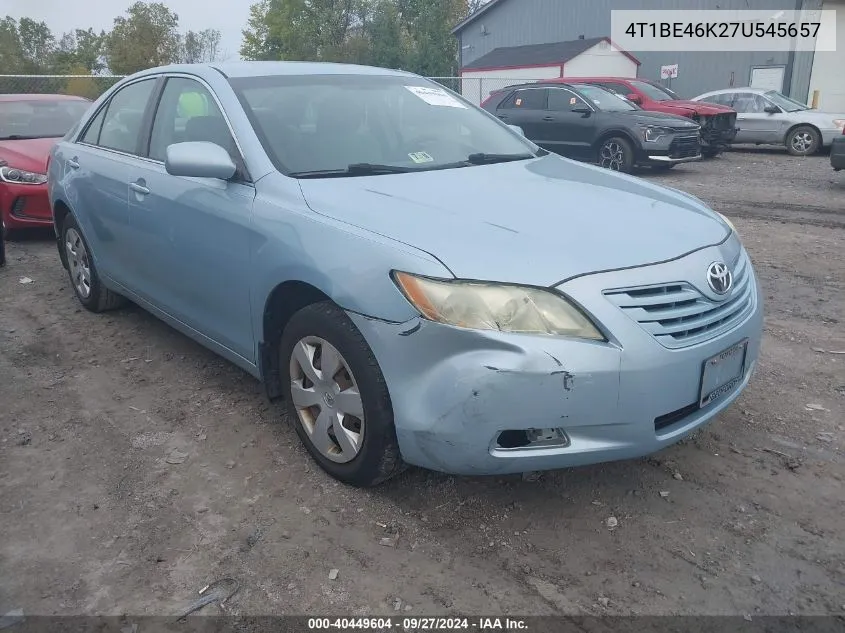 2007 Toyota Camry Le VIN: 4T1BE46K27U545657 Lot: 40449604