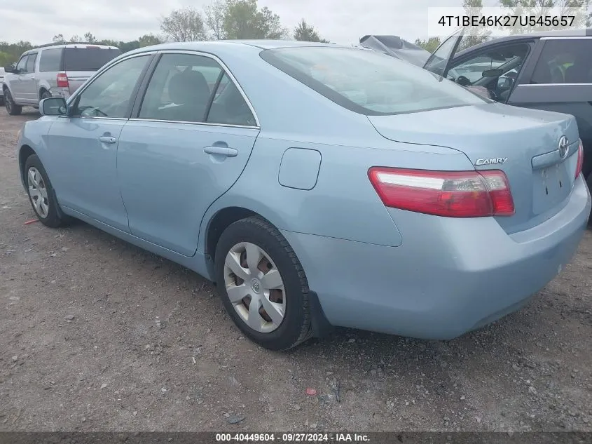 4T1BE46K27U545657 2007 Toyota Camry Le