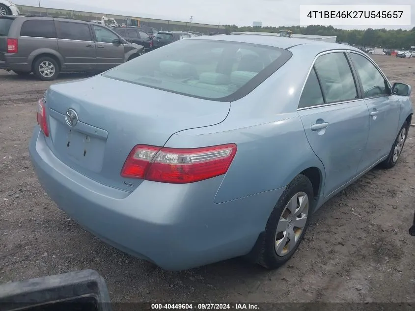 2007 Toyota Camry Le VIN: 4T1BE46K27U545657 Lot: 40449604