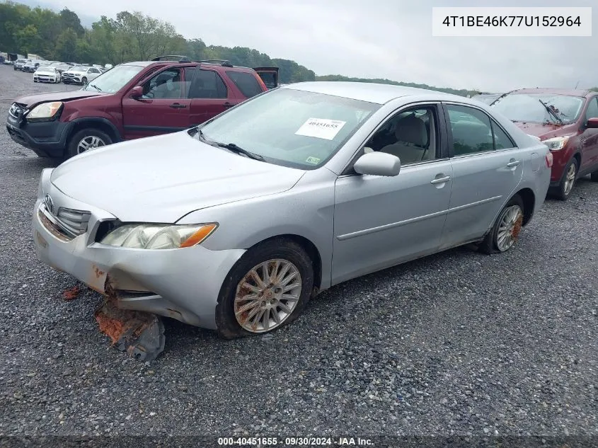 4T1BE46K77U152964 2007 Toyota Camry Ce