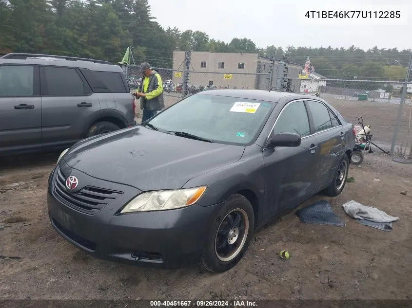 2007 Toyota Camry Le VIN: 4T1BE46K77U112285 Lot: 40451667