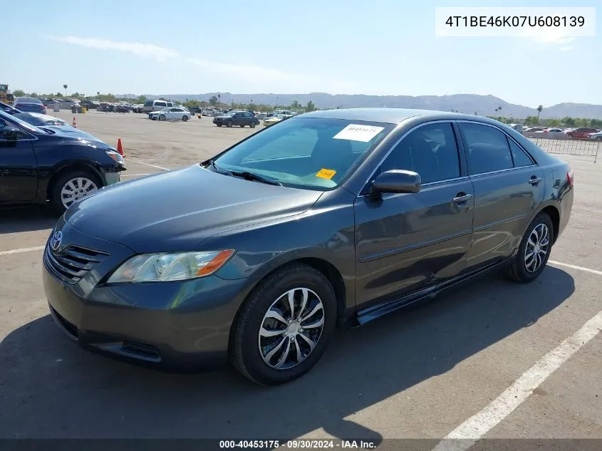 4T1BE46K07U608139 2007 Toyota Camry Ce/Le/Se/Xle