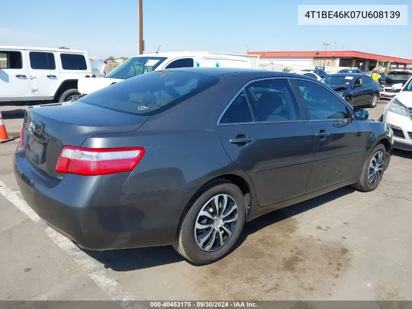 4T1BE46K07U608139 2007 Toyota Camry Ce/Le/Se/Xle