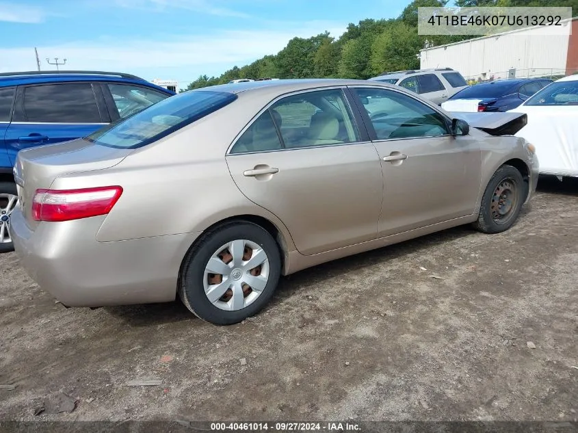 2007 Toyota Camry Le VIN: 4T1BE46K07U613292 Lot: 40461014