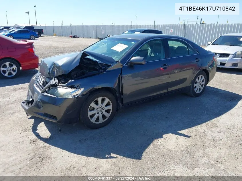 2007 Toyota Camry Xle VIN: 4T1BE46K17U710842 Lot: 40461337