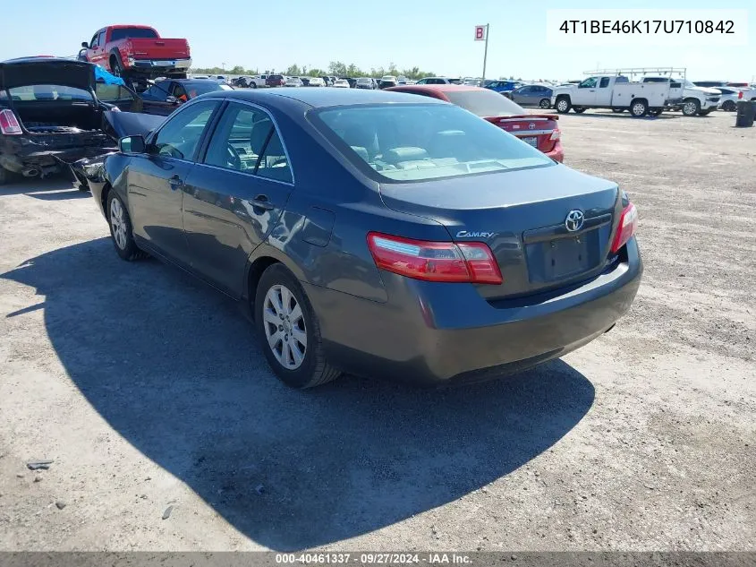 2007 Toyota Camry Xle VIN: 4T1BE46K17U710842 Lot: 40461337