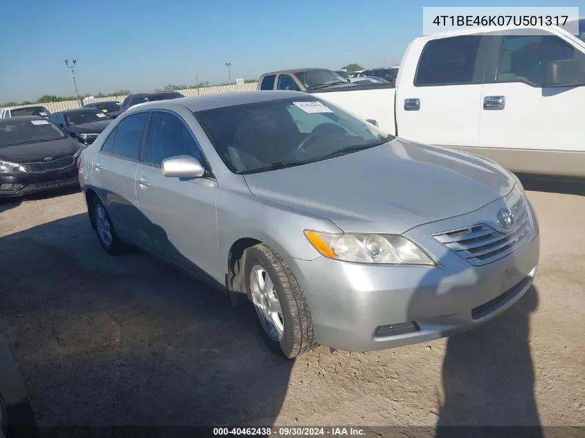 2007 Toyota Camry Le VIN: 4T1BE46K07U501317 Lot: 40462438