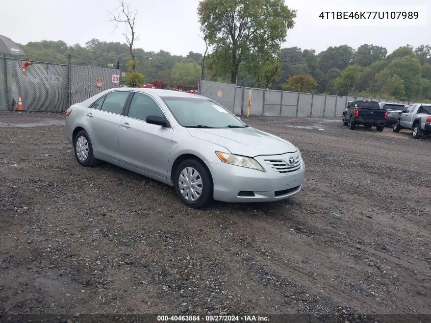 4T1BE46K77U107989 2007 Toyota Camry Le