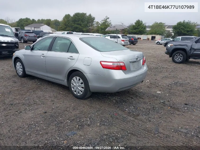 4T1BE46K77U107989 2007 Toyota Camry Le