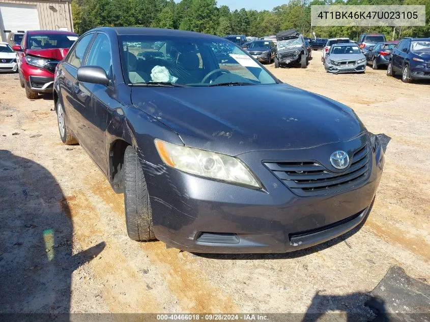 2007 Toyota Camry Le/Xle/Se VIN: 4T1BK46K47U023105 Lot: 40466018