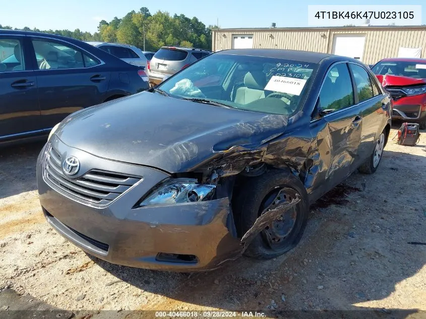 4T1BK46K47U023105 2007 Toyota Camry Le/Xle/Se