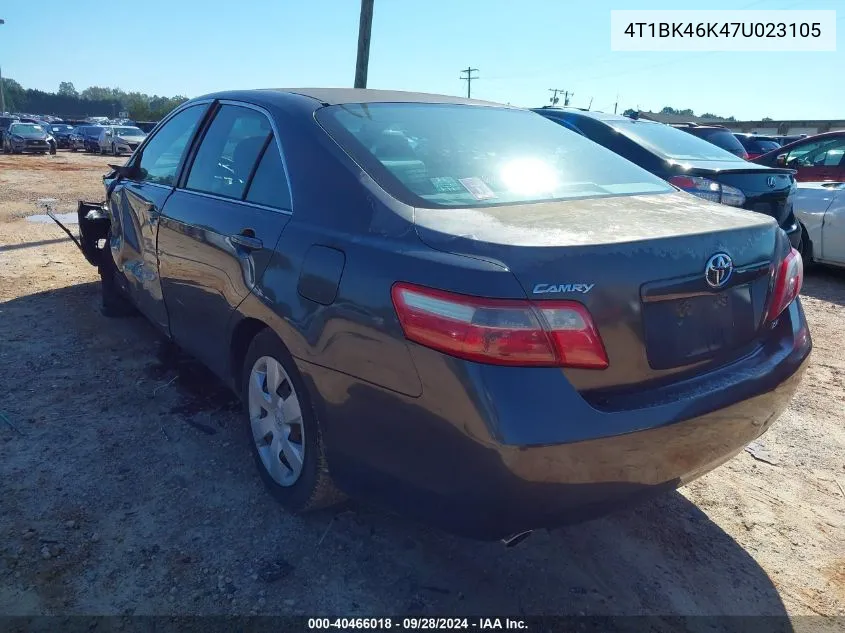 4T1BK46K47U023105 2007 Toyota Camry Le/Xle/Se